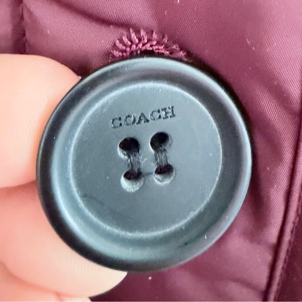 Quilted Burgundy Coach Jacket - Picture 5 of 11